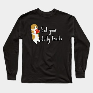 Cute cat with fruit Long Sleeve T-Shirt